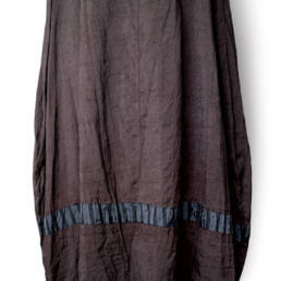 Cool Brown Silk Maxi Dress front 02 - Wolves and Lions