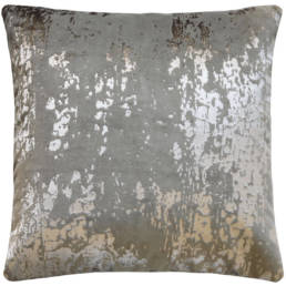 Industrial Glam Silver Printed Velvet Cushion front 2 - Wolves and Lions