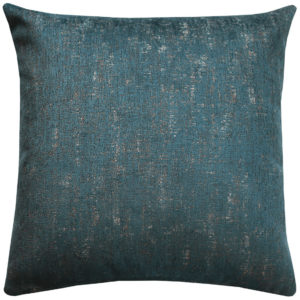 Luxury Mottled Teal Velvet Cushion Velvet Cushion front 4 - Wolves and Lions