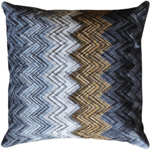 Velvet Cushion Autumnal Zig Zag Velvet Cushion front 7 - Wolves and Lions