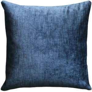 Midnight Blue Soft Velvet Cushion front 8 - Wolves and Lions