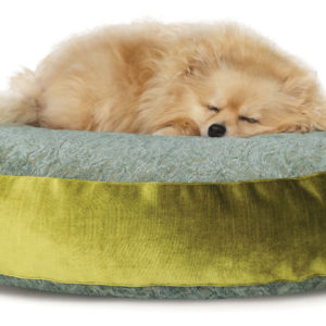 Large Dog Bed - Lime mauve Velvet hero - 11 - Wolves and Lions