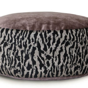 Small Dog Bed – Mauve Velvet Tiger Print front - 10 - Wolves and Lions